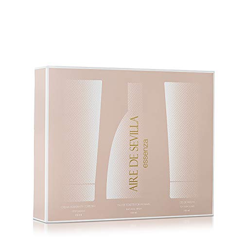 Aire de Sevilla Set de Belleza Edición Essenza - Crema Hidratante Corporal, Eau de Toilette, Gel Exfoliante