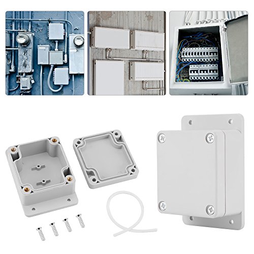 Akozon Caja de Conexiones IP65 Impermeable BS Electrical Project Caja de Instrumentos(200 * 120 * 75mm)