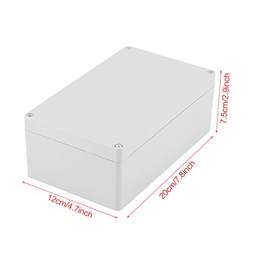 Akozon Caja de Conexiones IP65 Impermeable BS Electrical Project Caja de Instrumentos(200 * 120 * 75mm)