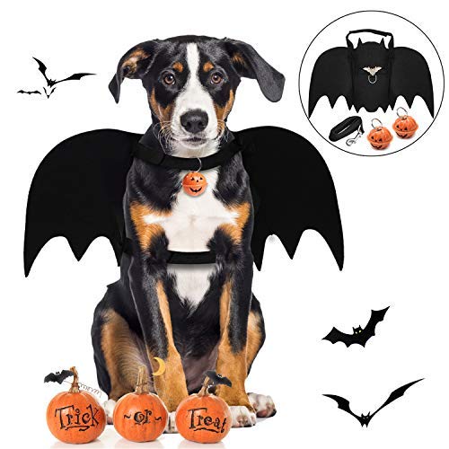 Alas de Perro, Disfraz de Perro de murciélago de Halloween/alas de murciélago de Perro/Disfraz de Perro/Disfraces de Halloween para Mascotas para Perros medianos Grandes decoración de Cosplay