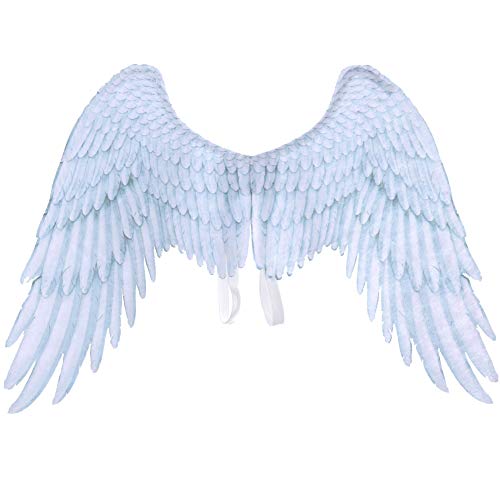 Alas de plumas de ángel negro de Halloween, accesorios de rendimiento para carnavales, disfraces de cosplay alas de fiesta para adultos y niños