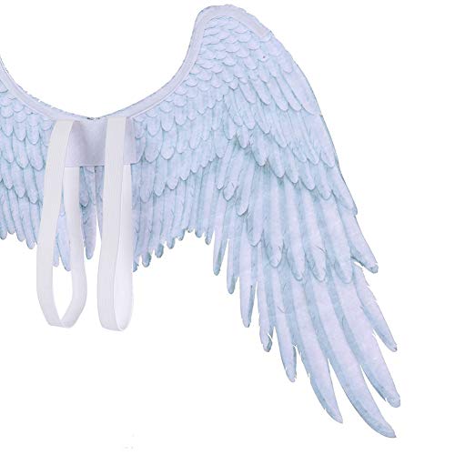 Alas de plumas de ángel negro de Halloween, accesorios de rendimiento para carnavales, disfraces de cosplay alas de fiesta para adultos y niños