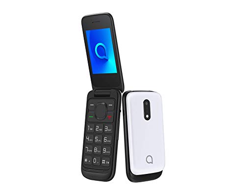 Alcatel 2053D - Teléfono Móvil Dual SIM de 2.4" (2G, RAM de 4 MB, Cámara VGA de 1.3 MP), Bluetooth, Blanco