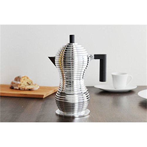 Alessi Cafetera de espresso Pulcina, negro, 70ml