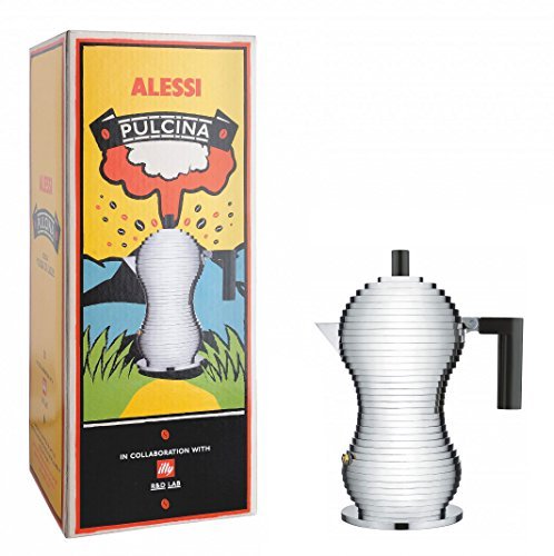 Alessi Cafetera de espresso Pulcina, negro, 70ml