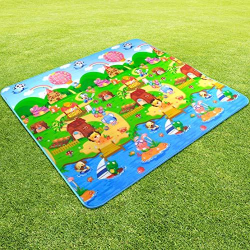 Alfombra Infantil Goma Eva Manta Actividades Niños Alfombra Bebe Gateo Alfabeto Animales 200 x 180 x 0.5cm