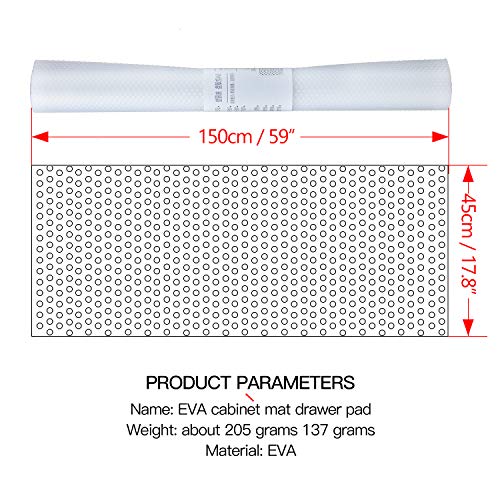 Alfombrillas Nevera FEIGO Antideslizante Cocina EVA Alfombrillas Transparente para Cajones Cocina,Protector Antideslizante para Cajones, Adecuado para Gabinetes,Refrigeradores,Mesas y más