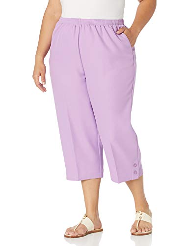 Alfred Dunner Capri de ajuste clásico para mujer -  Morado -  10 Pequeñoe US