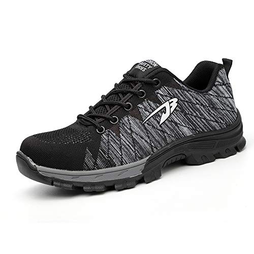 Ali-tone Mujer Hombre Zapatillas de Seguridad Deportivos con Puntera de Acero Zapatos de Trabajo Entrenador Unisex