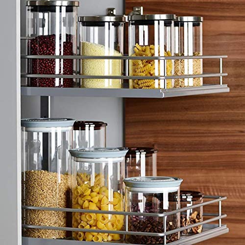 Almacenamiento de vidrio tarros transparente sellada de almacenamiento frasco Contenedores for Alimentos Cocina Jam miel Snacks pasta de galletas de café caramelo de azúcar Harina de Arroz Nueces, 560