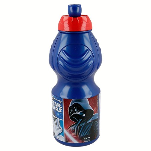 ALMACENESADAN 76818, Set Vuelta al Cole, sandwichera Rectangular Mulitcolor Star Wars y Botella de Agua 400 ml Star Wars