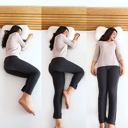 Almohada NuMOON con Aloe Vera y Carbón de Bambú | Almohada Cervical de Espuma Viscoelástica | Ergonómica e Hipoalergénica | Para Dormir de Lado y Boca Arriba | Funda Extra Gratis | Fabricada en España