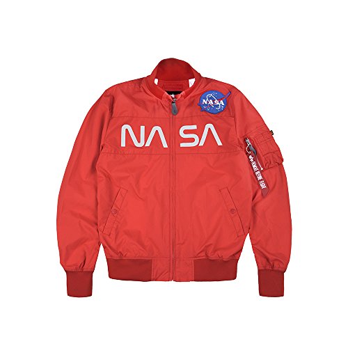 Alpha Industries Men's Jacket NASA, Größe:L, Farbe:Speed Red