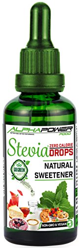 ALPHAPOWER FOOD® - SERIES: Stevia liquida pura 100ml, Stevia Gotas de natural - vegano y no OGM, extracto líquido puro, Edulcorante natural, sustituto del azúcar - sin azúcar, sin calorías, sin gusto