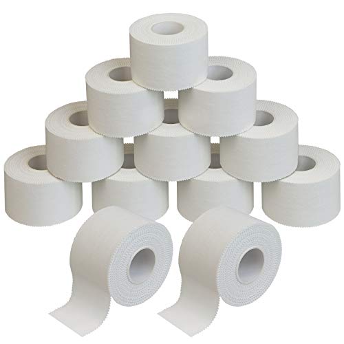 ALPIDEX 12 x Cinta Adhesiva Deportiva Blanca 3,8 cm x 10 m Sport Tape