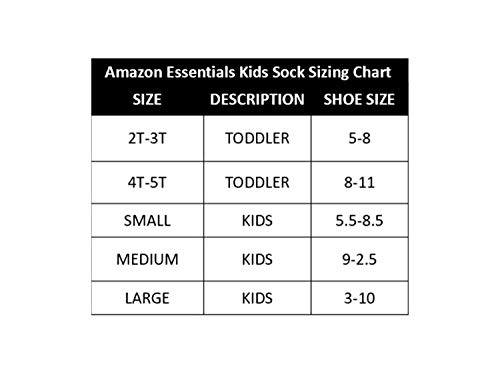 Amazon Essentials - Calcetines de deporte de algodón para niños, paquete de 10 pares, White/Grey Heather Heel, Toe, 2T-3T (Shoe Size: 5-8)