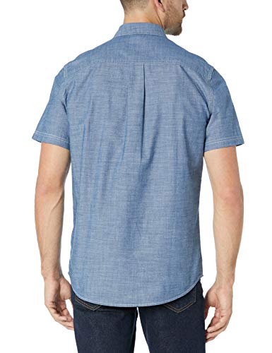 Amazon Essentials - Camisa de cambray de manga corta para hombre, Rinsed, US M (EU M)