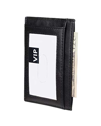 Amazon Essentials - Cartera minimalista delgada para hombre con bloqueo de RFID, Negro (Black 001), One Size