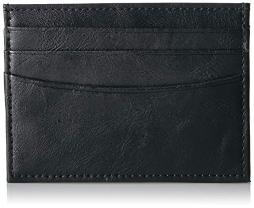 Amazon Essentials - Cartera minimalista delgada para hombre con bloqueo de RFID, Negro (Black 001), One Size