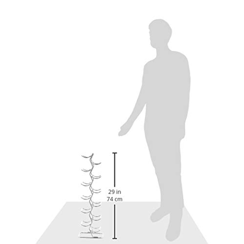 AmazonBasics – Botellero de estilo moderno para 12 botellas de vino, cromado