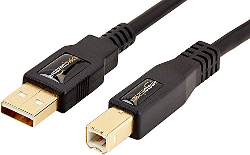 AmazonBasics - Cable USB 2.0 de tipo A macho a tipo B macho (3 m)