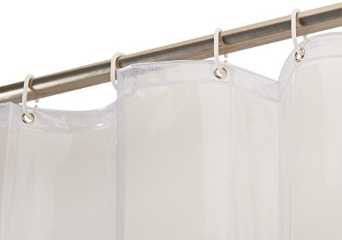 AmazonBasics - Forro transparente de PVC para cortina de ducha (180 x 200 cm)