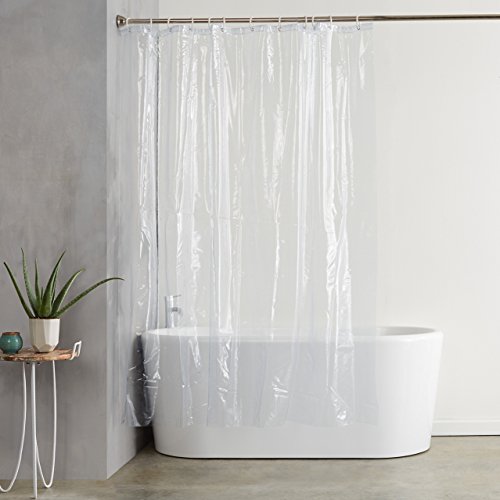 AmazonBasics - Forro transparente de PVC para cortina de ducha (180 x 200 cm)