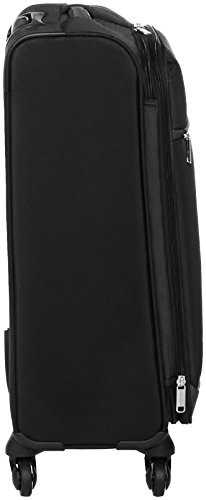 AmazonBasics Juego de maletas blandas giratorias, (53cm, 64cm, 74cm), Negro