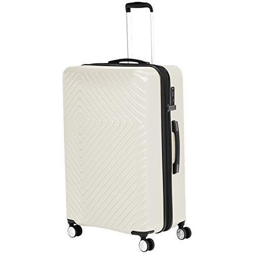 AmazonBasics Maleta, diseño geométrico, 78 cm, Crema