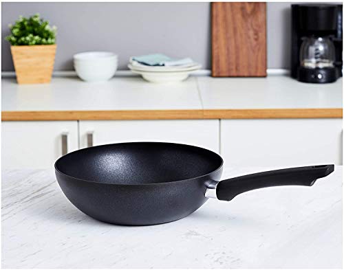 AmazonBasics Sartén Wok de inducción antiadherente, 28 cm