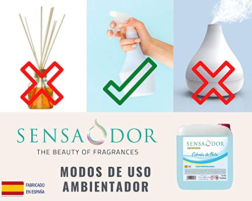 Ambientador Jazmín SENSAODOR, 5 Litros, Verde, Garrafa, Profesional, Empresas, Negocio, Limpieza, Neutralizador, Quitaolor, Buen olor, Aromatizador