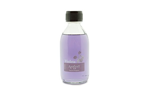 Ambientair. Recambio para ambientador 250ml. Violeta. Recambio para difusor de varillas. Líquido para rellenar tu ambientador Mikado de palitos. Sin alcohol.