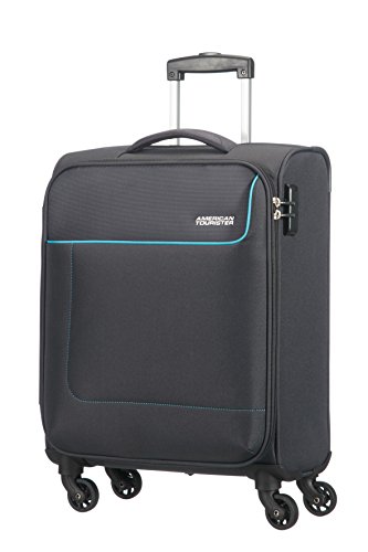 American Tourister - Funshine - Spinner Equipaje de mano 55 cm, 36 L, gris (Sparkling Graphite)