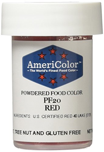 AmeriColor Polvo Color de Alimentos, 3 mm, Color Rojo
