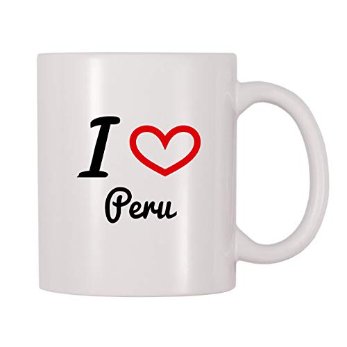 Amo la taza de café de Perú (11 onzas)