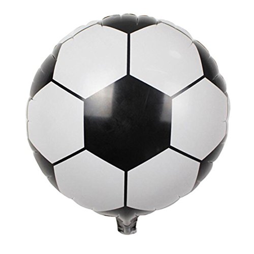 Amosfun 24Pcs Globos de fútbol 4D Balón de Aluminio de fútbol Globos Mylar Globos de fútbol Decoración de la Fiesta de cumpleaños de fútbol Suministros para Fiestas 18 Pulgadas