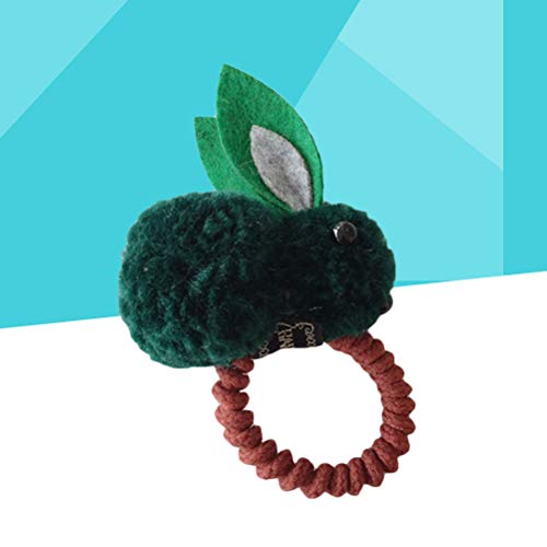 AMOSFUN Conejito de Pascua Orejas de Conejo, elástico, Lazos para el Pelo, Cola de Caballo, Cabello, Arco, Accesorios para el Cabello, Traje de Pascua para niños pequeños y bebés (Verde)