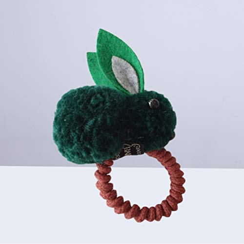 AMOSFUN Conejito de Pascua Orejas de Conejo, elástico, Lazos para el Pelo, Cola de Caballo, Cabello, Arco, Accesorios para el Cabello, Traje de Pascua para niños pequeños y bebés (Verde)