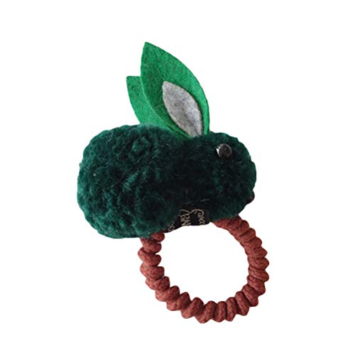 AMOSFUN Conejito de Pascua Orejas de Conejo, elástico, Lazos para el Pelo, Cola de Caballo, Cabello, Arco, Accesorios para el Cabello, Traje de Pascua para niños pequeños y bebés (Verde)