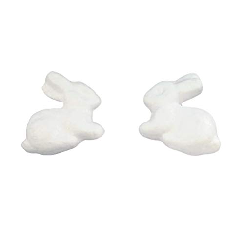 Amosfun - Juego de moldes de Espuma para decoración de Conejos de Pascua, 12 Unidades, 6,5 cm