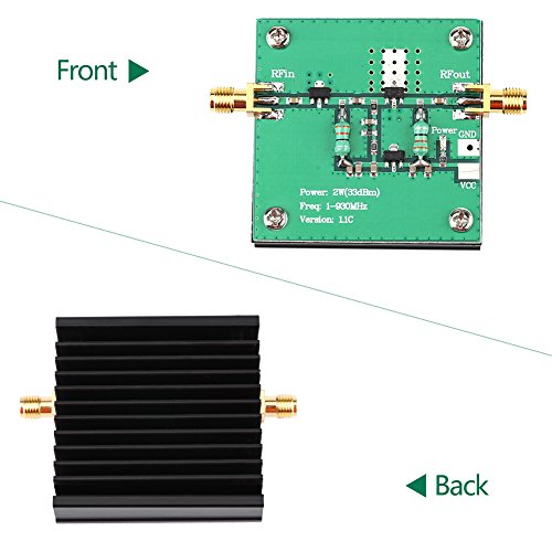 Amplificador de Radio FM Amplificador de Potencia de RF Amplificador de Potencia 1-930MHz 2W Banda Ancha para Transmisión de FM HF VHF