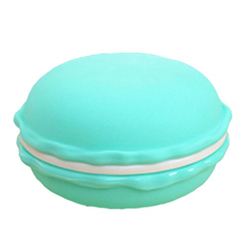 Amybria Mini Cute macaron pastillero Joyero Caja de almacenamiento Pendientes – Caja Necklac Funda de transporte, plástico, Green Small, small