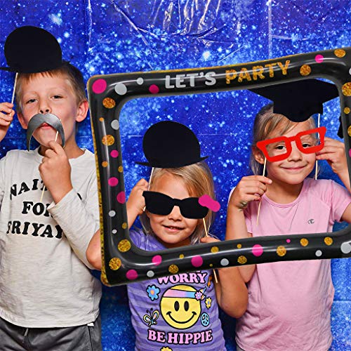 Amycute marcos photocall Inflable, Marco de Selfie Photocall Frame Photo Booth Props Party para cumpleaños boda nupcial ducha Baby Shower Playa Piscina