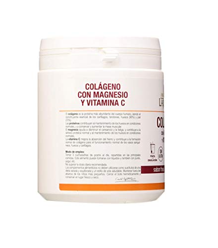 Ana Maria Lajusticia - Colágeno con magnesio y vit c – 350 gramos (sabor fresa) articulaciones fuertes y piel tersa. Regenerador de tejidos con colágeno hidrolizado tipo 1 y 2. Envase para 46 días.