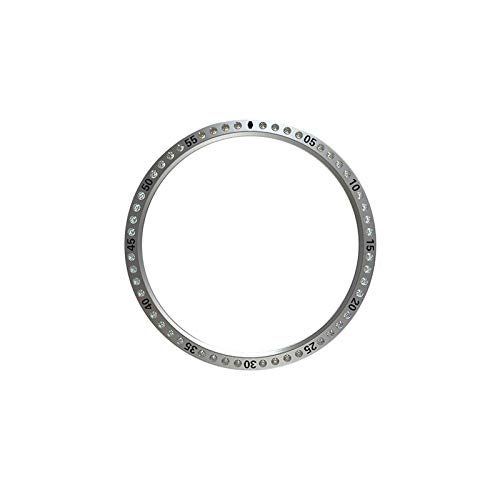 Anbel For Engranajes de Acero Inoxidable S3 + Reloj de Diamantes de la Caja llanta de Acero (Color : Silver)