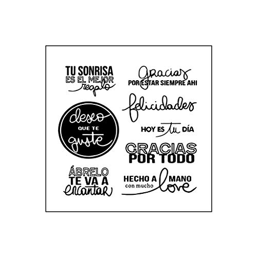 Angelliu - Sellos transparentes para manualidades, letras de silicona, para scrapbooking, gofrado, álbum de fotos, papel decorativo, tarjeta artesanal