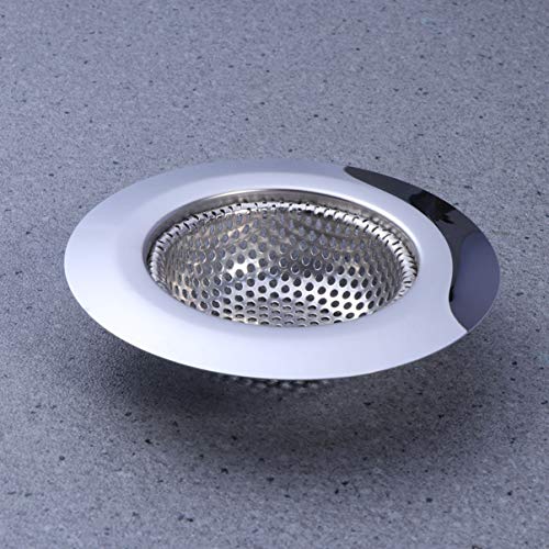 Angoily Colador de Fregadero Filtro de Fregadero de Cocina Anti-Obstrucción Cesta de Malla de Drenaje de Acero Inoxidable para Baño Drenaje de Piso Lavabo Piscina 9 Cm (Plateado)