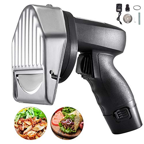 Anhon Cortadora Eléctrica Kebab Cuchillo de Barbacoa Inalámbrico Comercial Cuchillo Gyro Ampliamente Utilizado en Carnes Asadas, Restaurantes, Bares, Familias, Etc