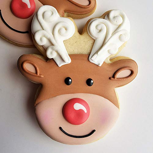 Ann Clark Cookie Cutters Cortador de galletas cabeza/cara de reno por Flour Box Bakery - 9,5 cm