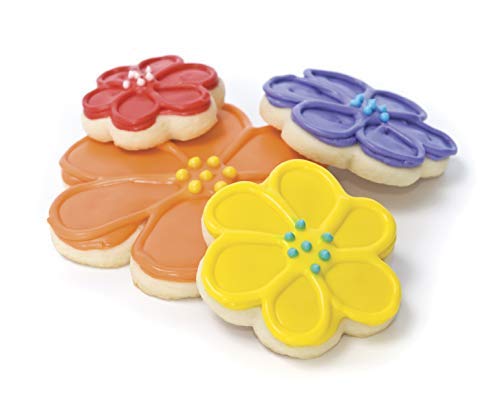 Ann Clark Cookie Cutters Juego de 3 cortadores de galletas abeja con libro de recetas, abeja, colmena y flor pequeña